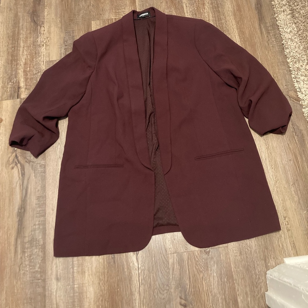Express Burgundy Oversized Blazer Size XL